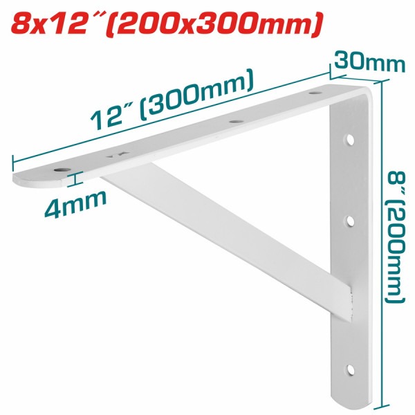 TOTAL Γωνία βαρέως τύπου λευκή 20Χ30cm THDSB0812