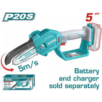 TOTAL Αλυσοπρίονο κλαδευτικό μπαταρίας Li-ion 20V solo TGSLI2058