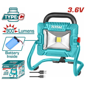 TOTAL Προβολέας led μπαταρίας Li-ion 3.6V Type C TRLF4415