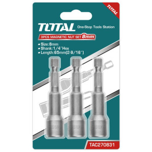 TOTAL Μαγνητικό καρυδάκι 8mm 3 τεμάχια TAC270831