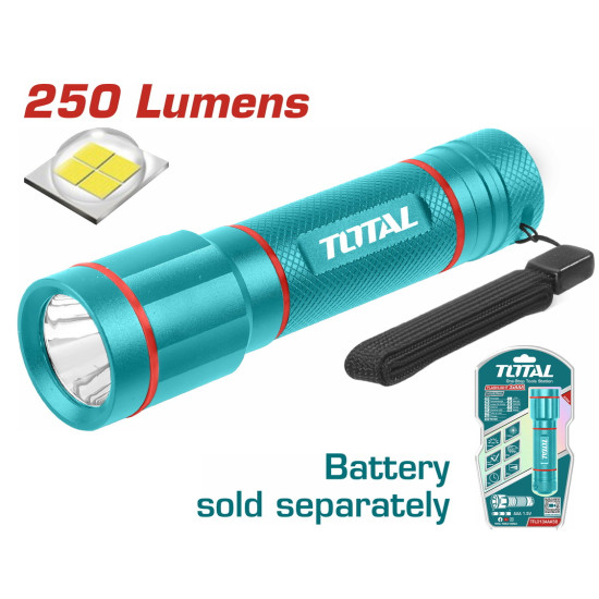 TOTAL Επαγγελματικός φακός led 250 Lumens TFL013AAA58