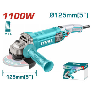 TOTAL Επαγγελματικός γωνιακός λειαντήρας 1.100W - 125mm TG11012556