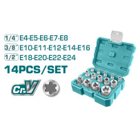 TOTAL Κασετίνα καρυδάκια STAR 14ΤΕΜ TORX THKTETS0114