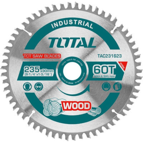TOTAL TCT Δίσκος κοπής ξύλου Φ-235mm