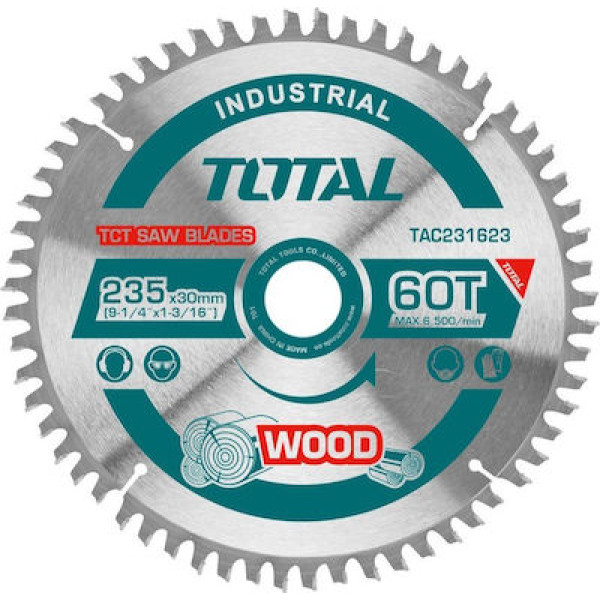 TOTAL TCT Δίσκος κοπής ξύλου Φ-235mm