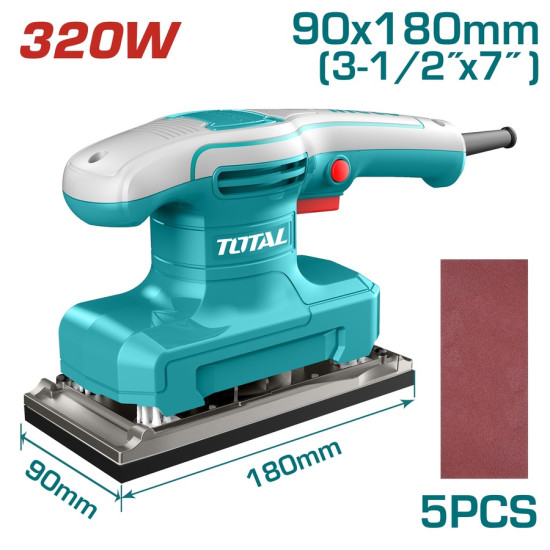 TOTAL Επαγγελματικό παλμικό τριβείο 320W TF1301836