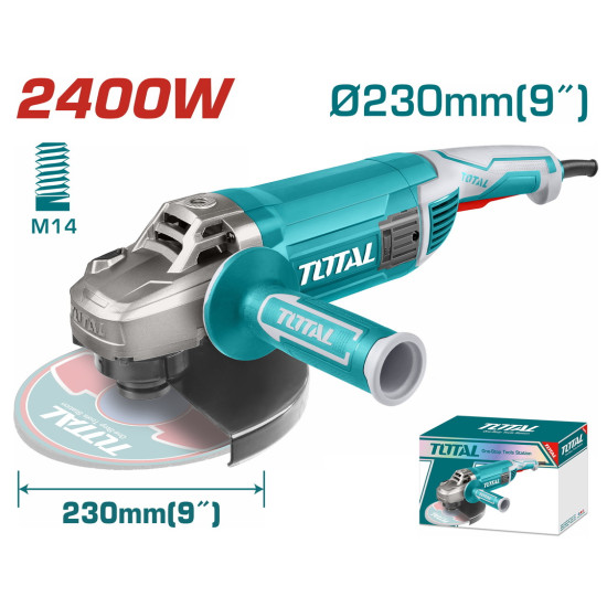 TOTAL Επαγγελματικός γωνιακός λειαντήρας 2.400W - 230mm TG1252306