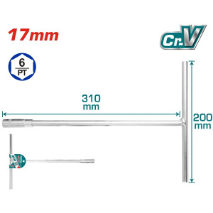 TOTAL Επαγγελματικό ταφ ίσιο 17mm THTSW1706