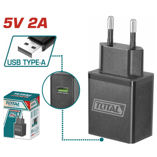 TOTAL Φορτιστής 5V / 2A USΒ Τype-A TCLI120502