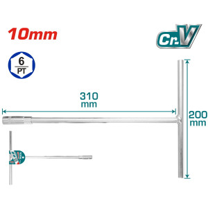 TOTAL Επαγγελματικό ταφ ίσιο 10mm THTSW1006