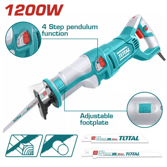 TOTAL Επαγγελματική σπαθόσεγα 1.200W TS1001201