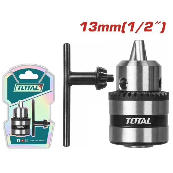 TOTAL Τσοκ δράπανου με κλειδί 1/2" - 13mm