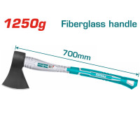 TOTAL Τσεκούρι με πλαστική λαβή 1250gr THT7812506