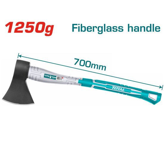 TOTAL Τσεκούρι με πλαστική λαβή 1250gr THT7812506