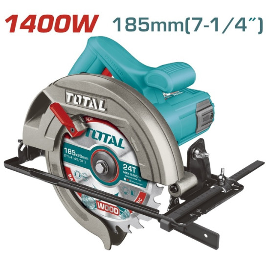 TOTAL Δισκοπρίονο ξύλου 1400W 185mm TS11418526