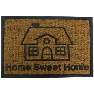 VIOSARP Αντιολισθητικό πατάκι εισόδου home sweet home καφέ 40X60cm FDR-823