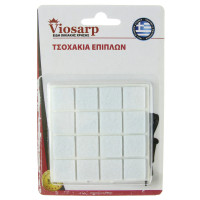 VIOSARP Τσοχάκια τετράγωνα λευκά σετ 16 τμχ VC1188-1