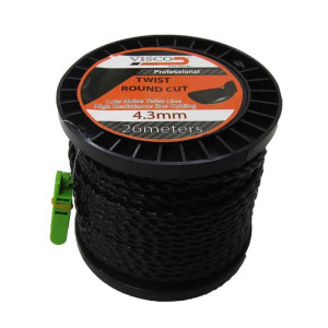 VISCO Μισινέζα καρούλι στριφτή/στρόγγυλη 4.3mm X 26m μαύρη 4326