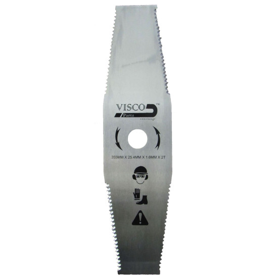VISCO Δίσκος θαμνοκοπτικών πριονωτός inox 355X25.4X1.6mm  - 2Δ ΔΙΘ-009