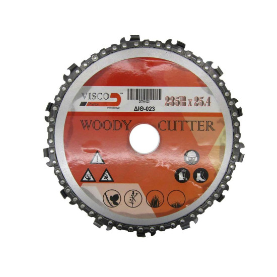 VISCO Δίσκος θαμνοκοπτικών με αλυσίδα 23cmΧ25.4mm ΔΙΘ-023