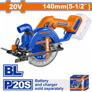 WADFOW Δισκοπρίονο μπαταρίας Li-ion 20V / 140mm ΧΩΡΙΣ ΜΠΑΤΑΡΙΑ & ΦΟΡΤΙΣΤΗ  WLWP5630