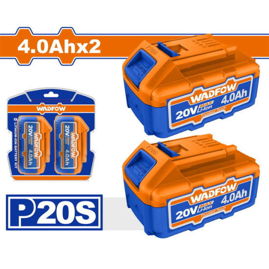 WADFOW Σετ 2 τεμάχια μπαταρίες WLBP540 Li-ion 20V / 4Ah WOS240685