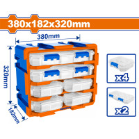 WADFOW Συρταριέρα αποθήκευσης 380Χ182Χ320mm WTB8346