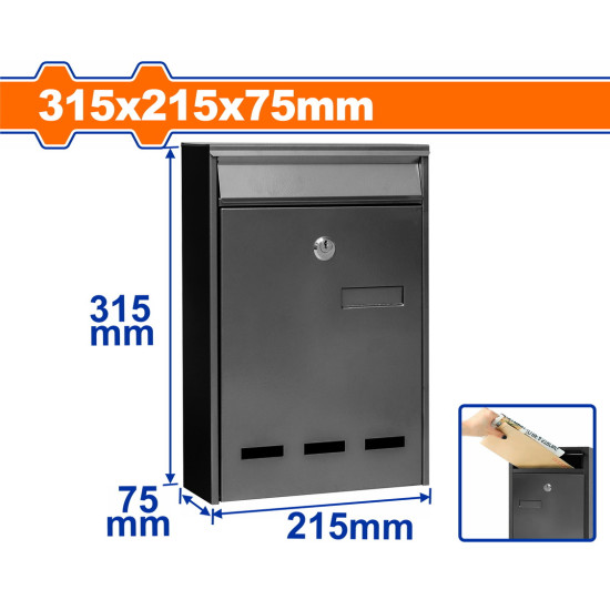 WADFOW Γραμματοκιβώτιο μεταλλικό 315X215X75mm WXXX3501