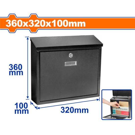 WADFOW Γραμματοκιβώτιο μεταλλικό 360X320X100mm WXXX3502