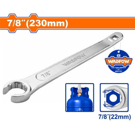WADFOW Κλειδί φιάλης υγραερίου 7/8''/230mm WSA1167
