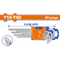 WADFOW Σετ κλειδιά torx μακρια T10-T50 9 τεμάχια  WHK3291