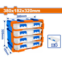 WADFOW Συρταριέρα αποθήκευσης 380Χ182Χ320mm WTB8344
