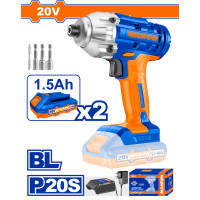 WADFOW Παλμικό κατσαβίδι μπαταρίας Li-ion 20V / 1.5Ah / 170Nm / 2 μπαταρίες WCD2512