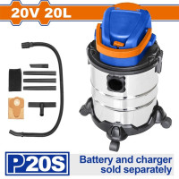 WADFOW Σκούπα μπαταρίας Li-ion 20V ΧΩΡΙΣ ΜΠΑΤΑΡΙΑ & ΦΟΡΤΙΣΤΗ WQV1A20