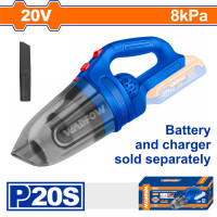 WADFOW Σκουπάκι μπαταρίας Li-ion 20V ΧΩΡΙΣ ΜΠΑΤΑΡΙΑ & ΦΟΡΤΙΣΤΗ WLV2020