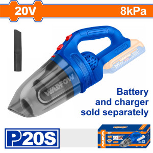 WADFOW Σκουπάκι μπαταρίας Li-ion 20V ΧΩΡΙΣ ΜΠΑΤΑΡΙΑ & ΦΟΡΤΙΣΤΗ WLV2020