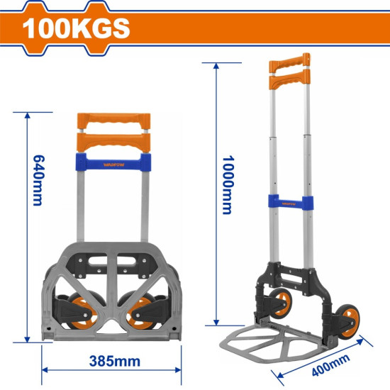 WADFOW Καρότσι μεταφοράς πτυσσόμενο 100kg WWB8A10