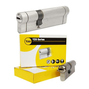 YALE Κύλινδροι  Y2S 110 (45-65) νίκελ 2πλής εισόδου Y2S0KD4565F0000