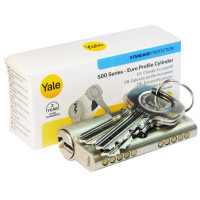 YALE Κύλινδρος Y500 νικελ 54mm (27-27) διπλής εισόδου Γ-Κ7760