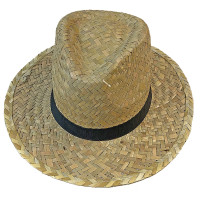Καπέλο ανδρικό ψάθινο με μαύρη κορδέλα 36Χ34cm one size 42-80