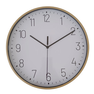 ANKOR Ρολόι τοίχου πλαστικό με rose gold  πλαίσιο 30,5εκ 844869RG