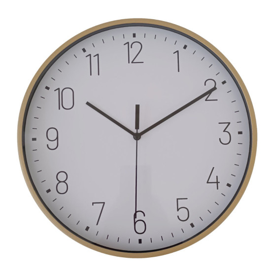 ANKOR Ρολόι τοίχου πλαστικό με rose gold  πλαίσιο 30,5εκ 844869RG