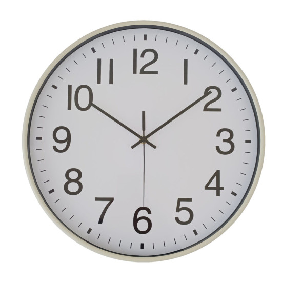 ANKOR ρολόι τοίχου πλαστικό με μπεζ πλαίσιο 40,6εκ  844876