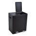 ANKOR Κάδος απορριμμάτων 20L και 20L με soft close inox μαύρο ματ 850259
