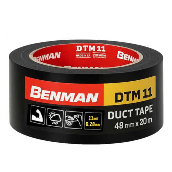  BENMAN Ταινία υφασμάτινη μαύρη 48mm x 50mm βαρέος τύπου 33479