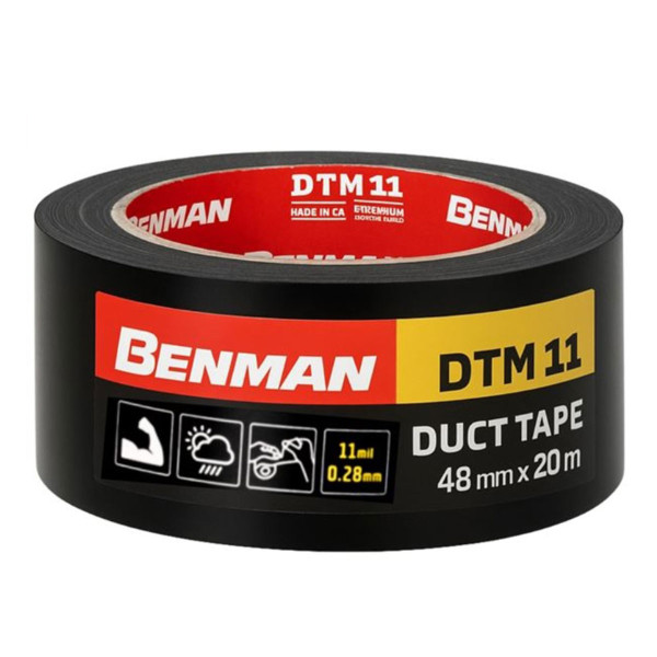  BENMAN Ταινία υφασμάτινη μαύρη 48mm x 50mm βαρέος τύπου 33479