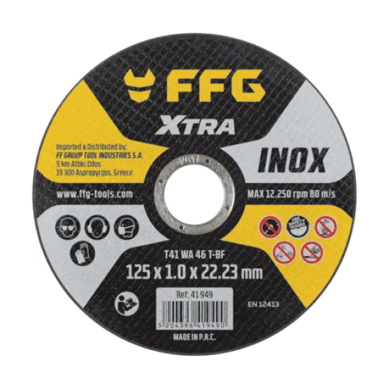 FF GROUP Δίσκος κοπής σιδήρου INOX 180X2.0mm 41950