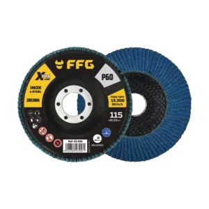 FF GROUP Δίσκος τριβής - λείανσης φτερωτός με κούρμπα P80 115mm 43457