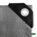 GRASHER Αδιάβροχος Μουσαμάς - Τέντα 2x3m 250gr/m² με κρίκους γκρι 103847