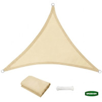 GRASHER Πανί σκίασης οxford αδιάβροχο τρίγωνο 180gr/m² εκρού 3,5x3,5x3,5m με κρίκους 104133